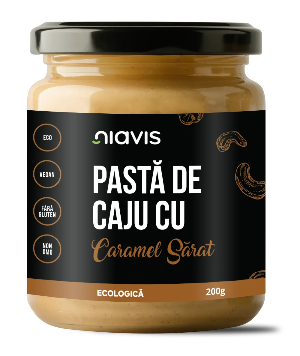 Pasta de caju cu caramel sarat, 200g, Niavis