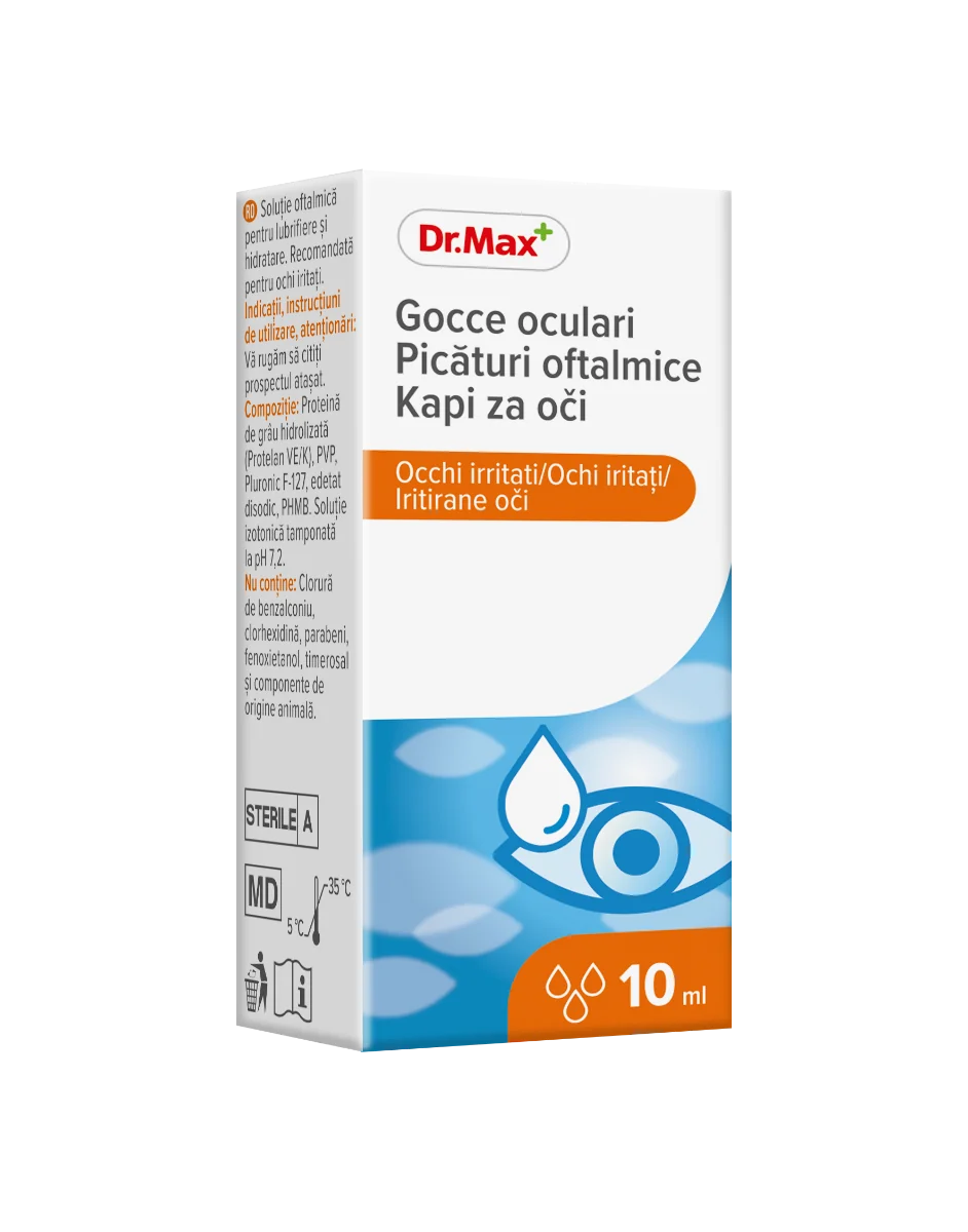 Dr. Max Picaturi oftalmice pentru ochi iritati, 10ml