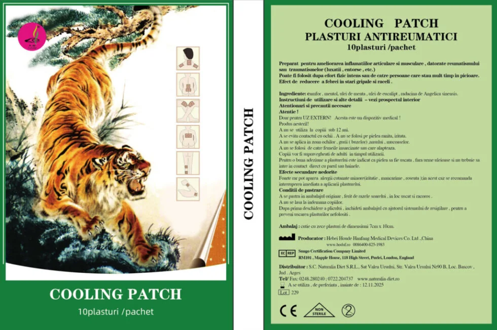 Plasture antireumatic 7 x 10cm, 10 bucati, Naturalia Diet