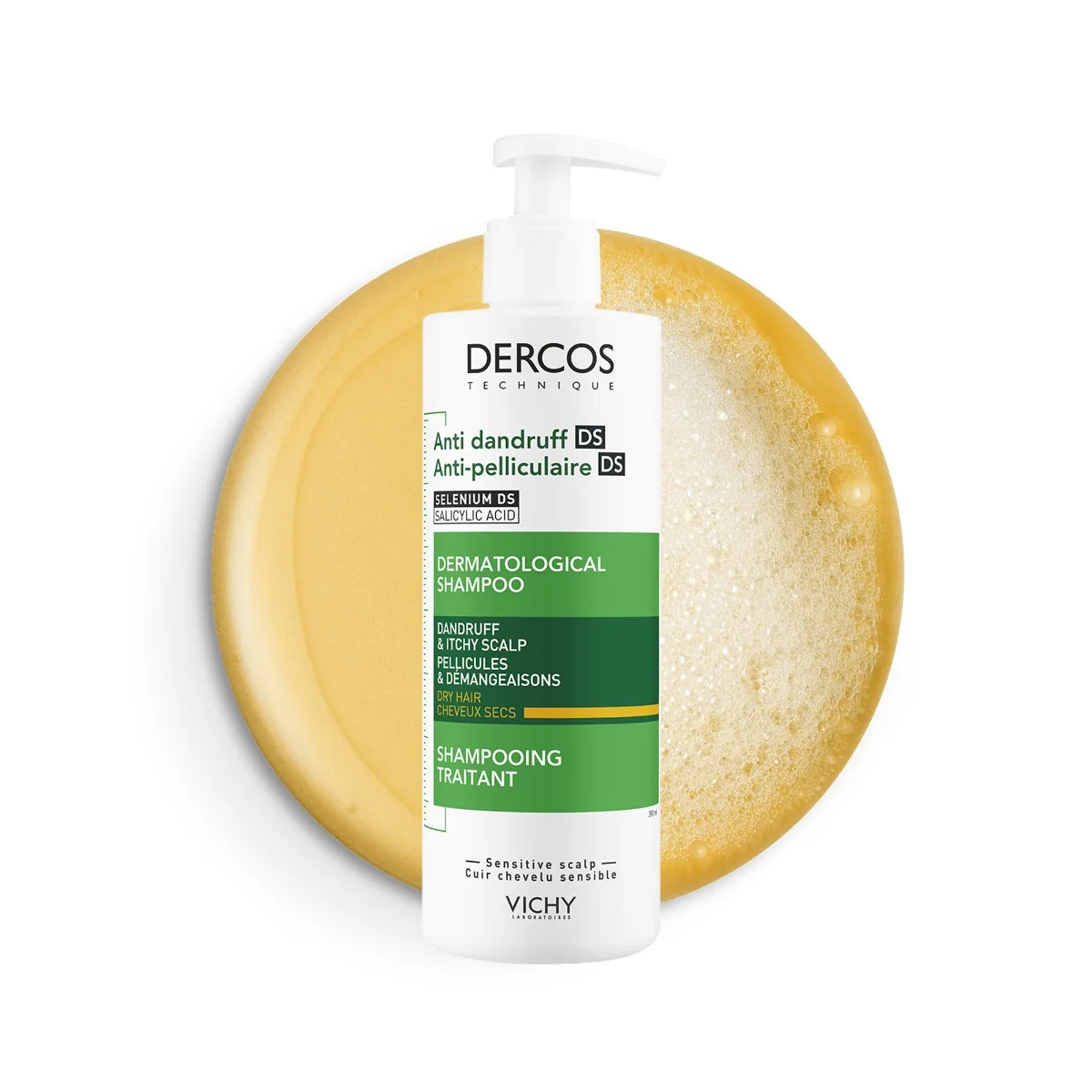 Sampon tratament anti-matreata uscata Dercos, 390ml, Vichy