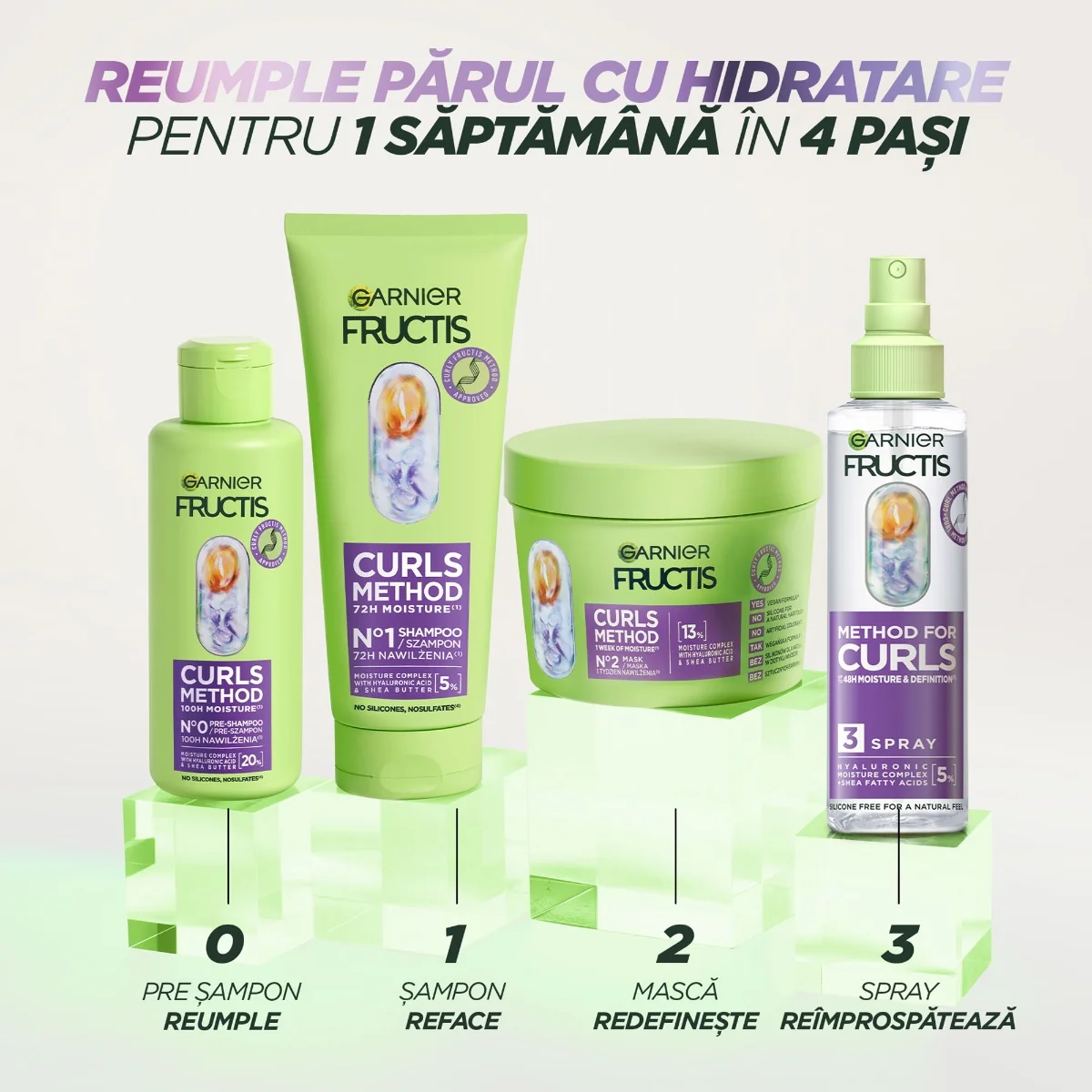 Spray pentru definirea buclelor Fructis Curls Method, 150ml, Garnier