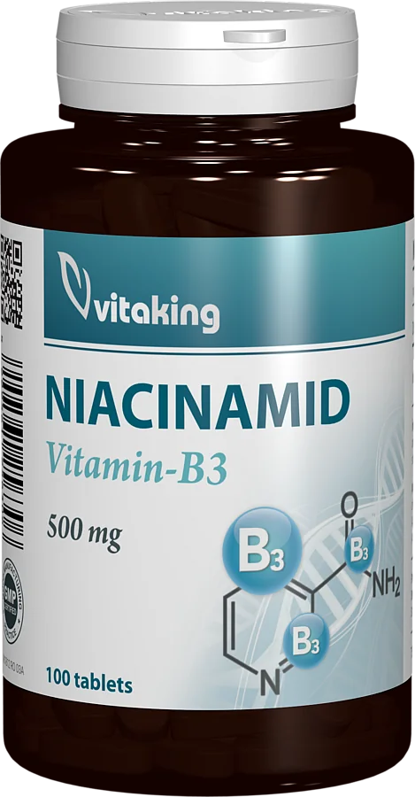 Vitamina B3 Niacinamida 500mg, 100 comprimate, Vitaking