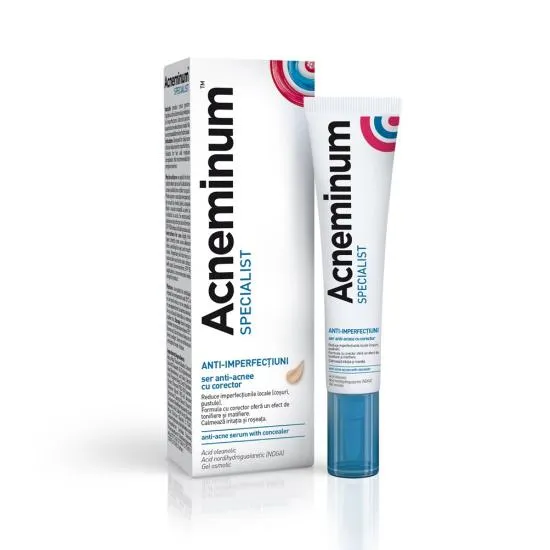 Acneminum Specialist ser anti-acnee cu corector, 10ml, Aflofarm
