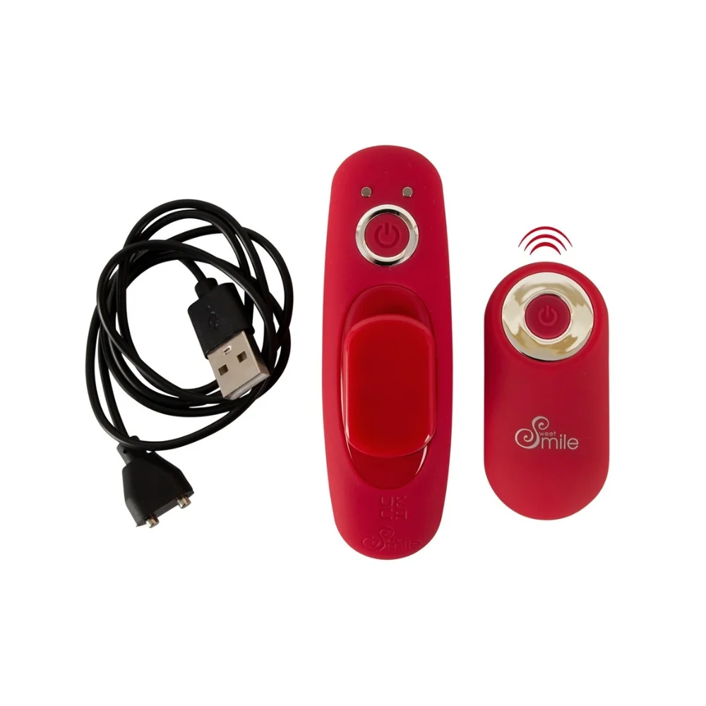 Vibrator clitoridian Panty Vibe rosu, 1 bucata, Sweet Smile