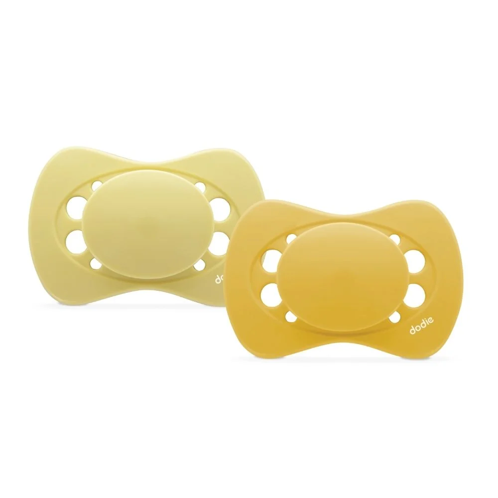 Set suzete bioplastic 0-6 luni Galben, 2 bucati, Dodie