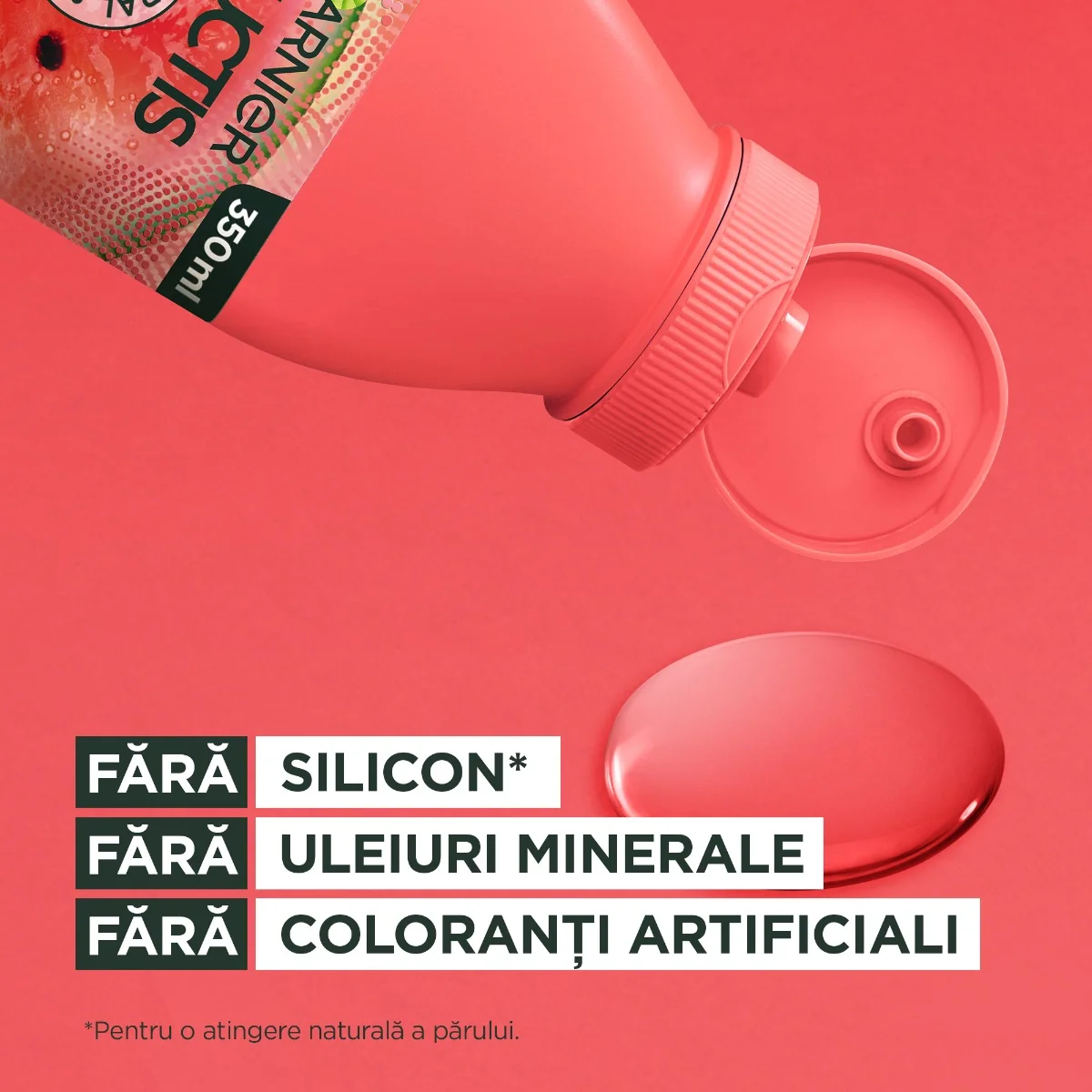 Sampon pentru parul subtire Hair Food Pepene Verde, 350ml, Fructis