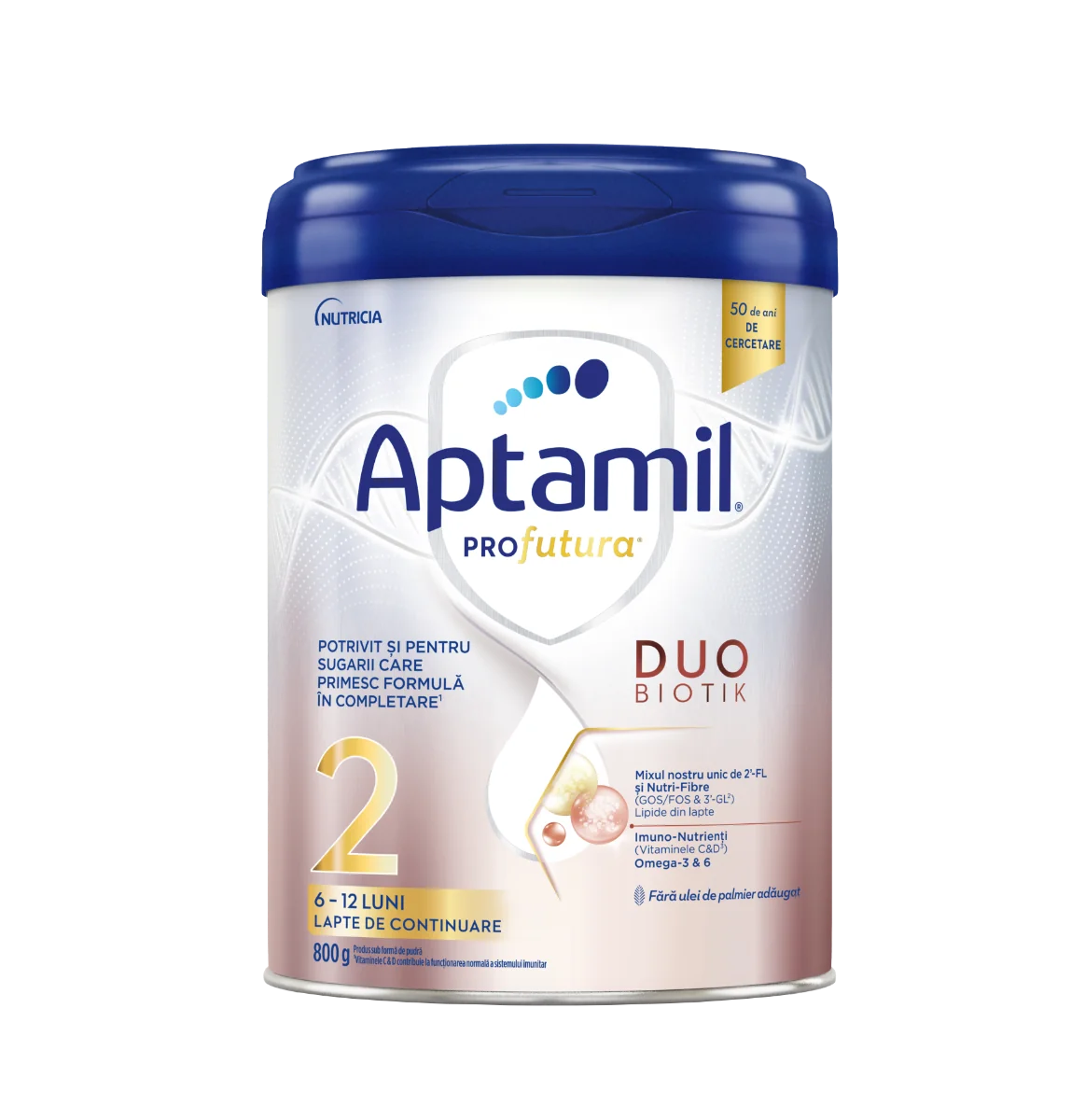 Lapte de continuare pentru copii de pentru 6-12 luni PROfutura DUOBIOTIK 2, 800g, Aptamil