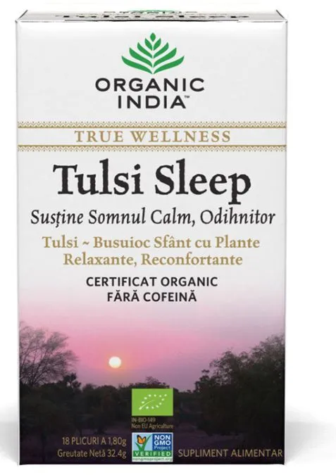 Tulsi Sleep Ceai, 18 plicuri, Organic India