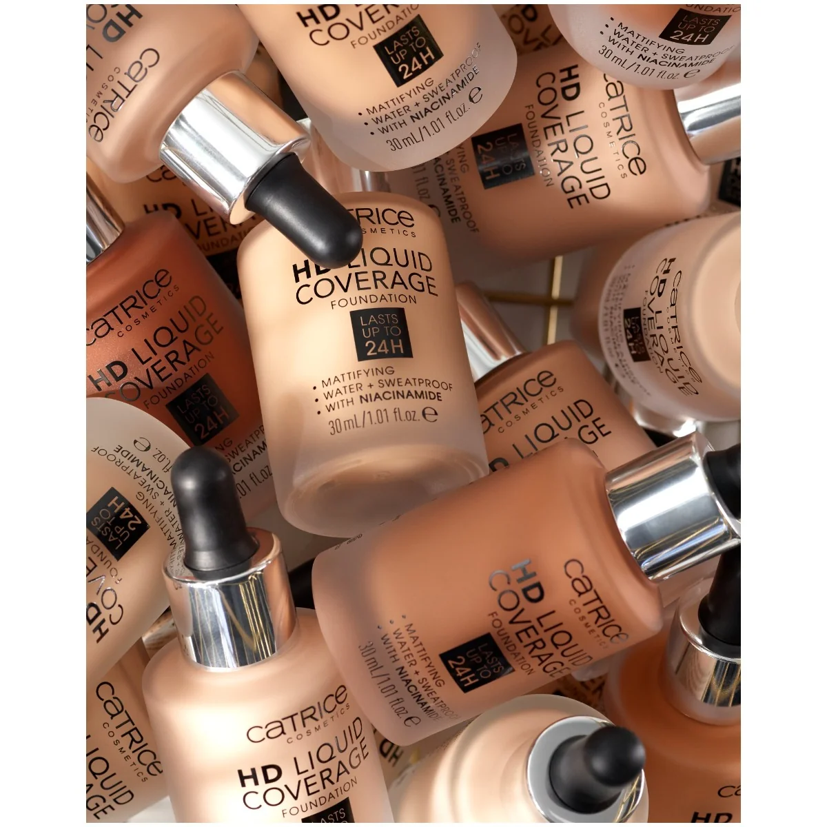 Fond de ten HD Liquid Coverage Foundation 020 - Rose Beige, 30ml, Catrice 