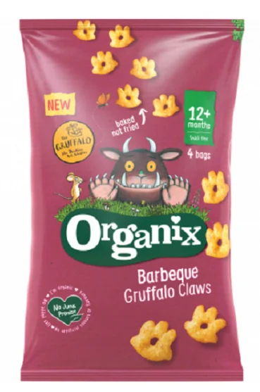 Figurine din porumb cu barbeque Gruffalo 12 luni+ Bio, 4 x 15g, Organix