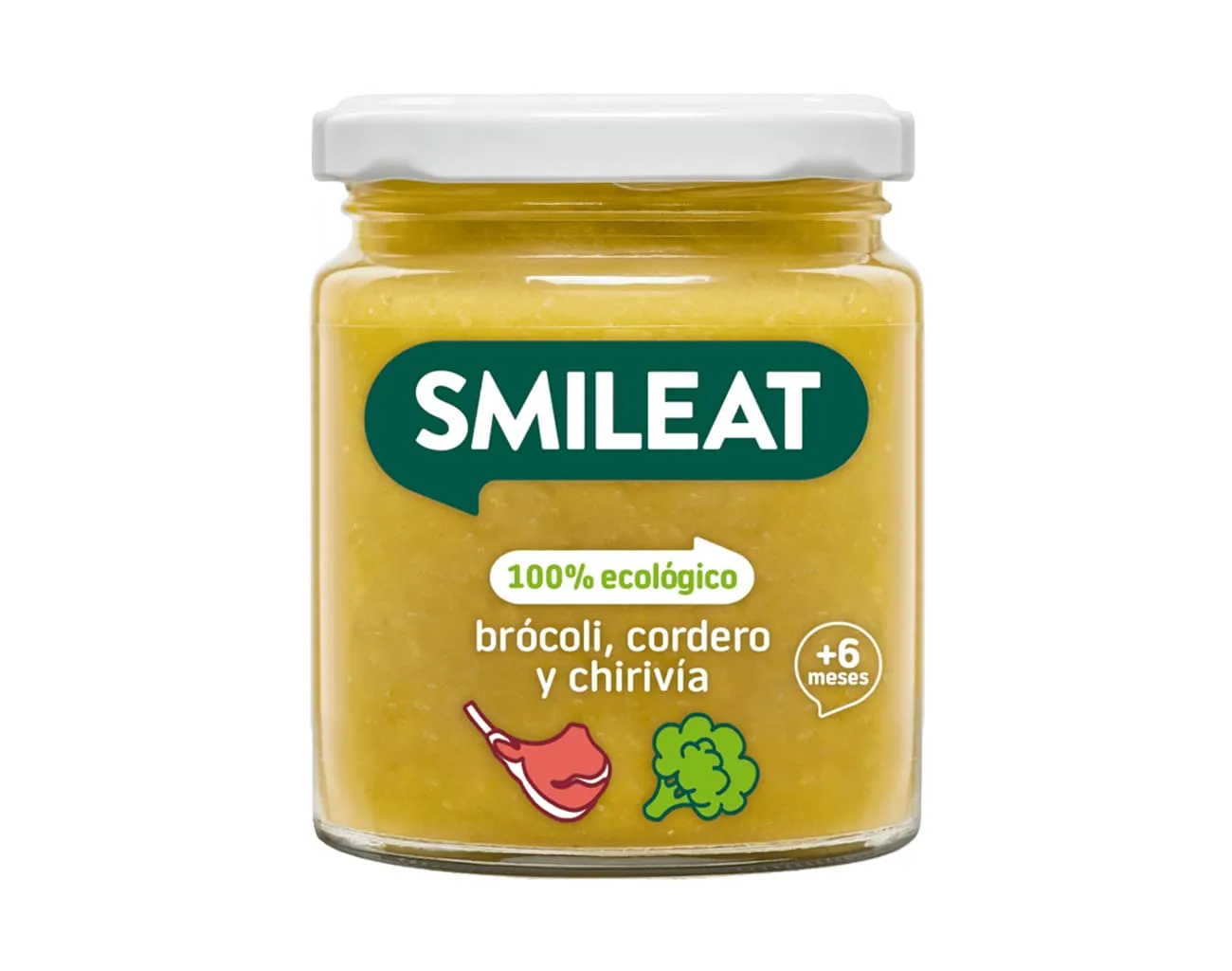 Piure cu brocoli, pastarnac, miel si ulei de masline +6 luni, 230g, Smileat