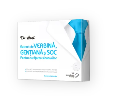 Dr.Hart Extract de Verbina Gentiana si Soc, 30 comprimate filmate