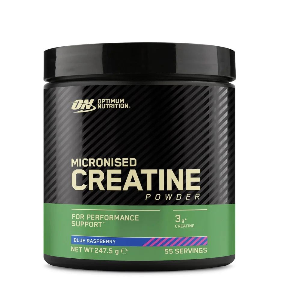 Creatina monohidrata micronizata cu aroma de zmeura, 247.5g Optimum Nutrition
