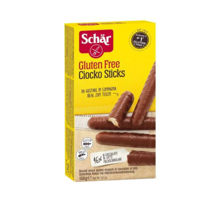 Batoane fara gluten cu ciocolata Ciocko Sticks, 150g, Schar