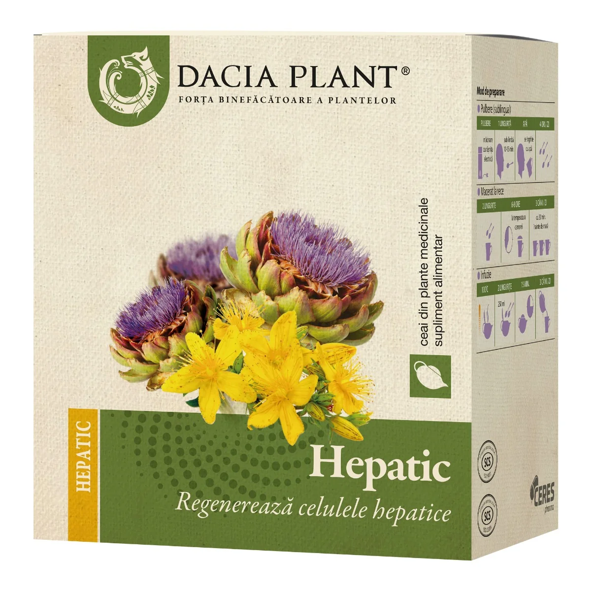 Ceai hepatic, 50g, Dacia Plant 