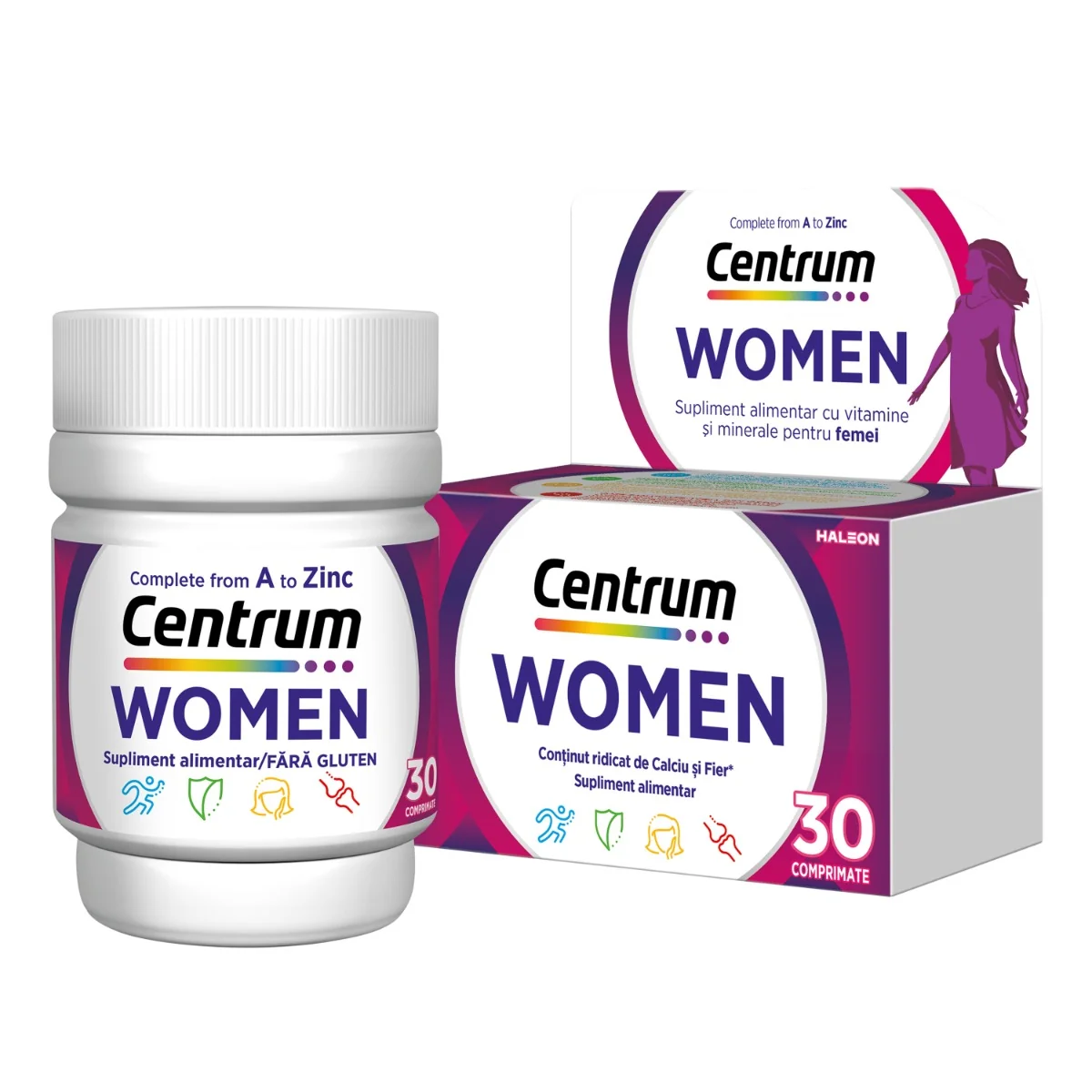 Centrum pentru femei de la A la Zinc, 30 comprimate, Haleon