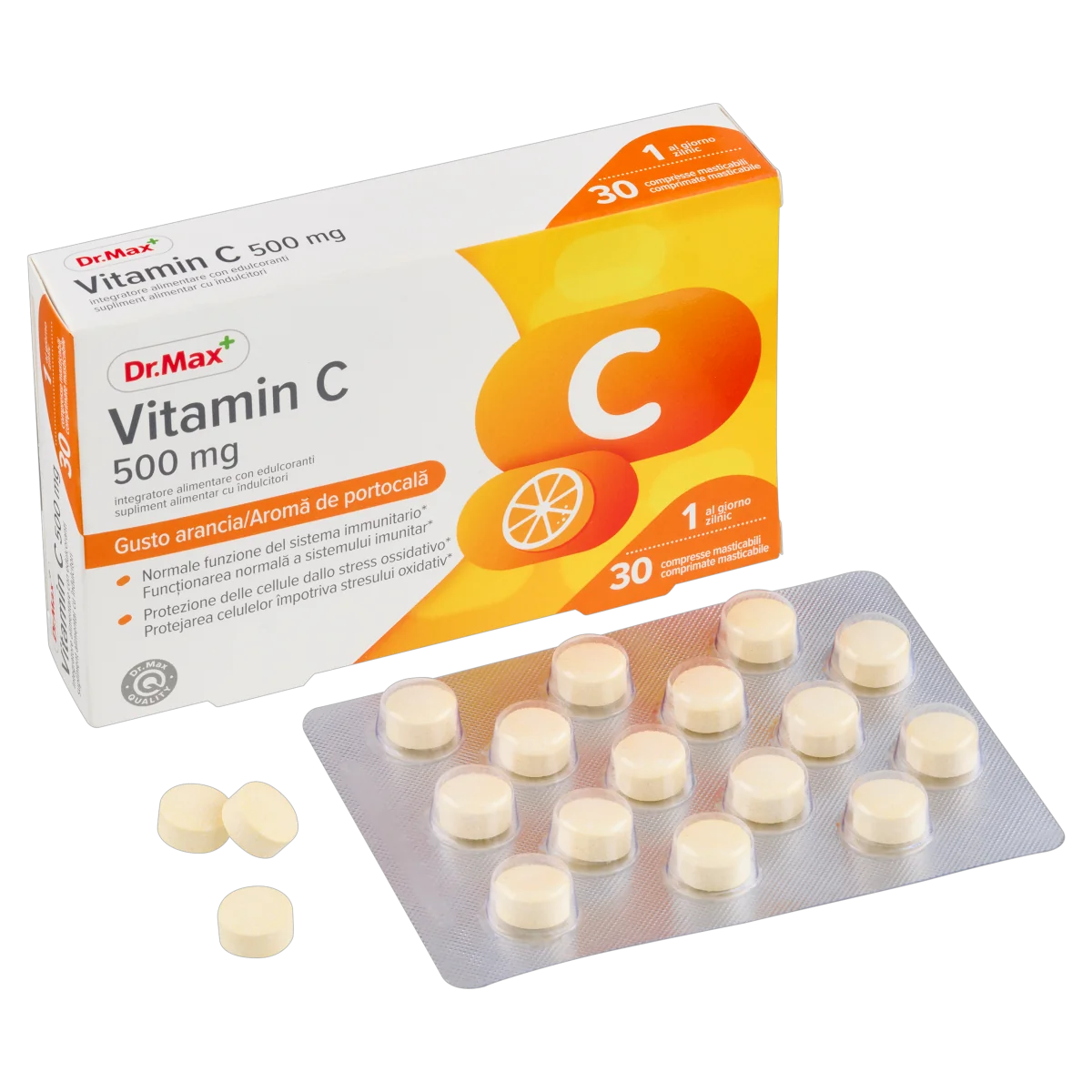 Dr. Max Vitamin C 500 mg, 30 comprimate masticabile