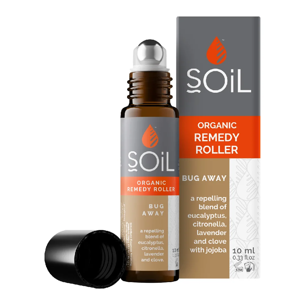 Roll-on cu uleiuri esentiale Ecocert anti-insecte Bug Away, 10ml, Soil