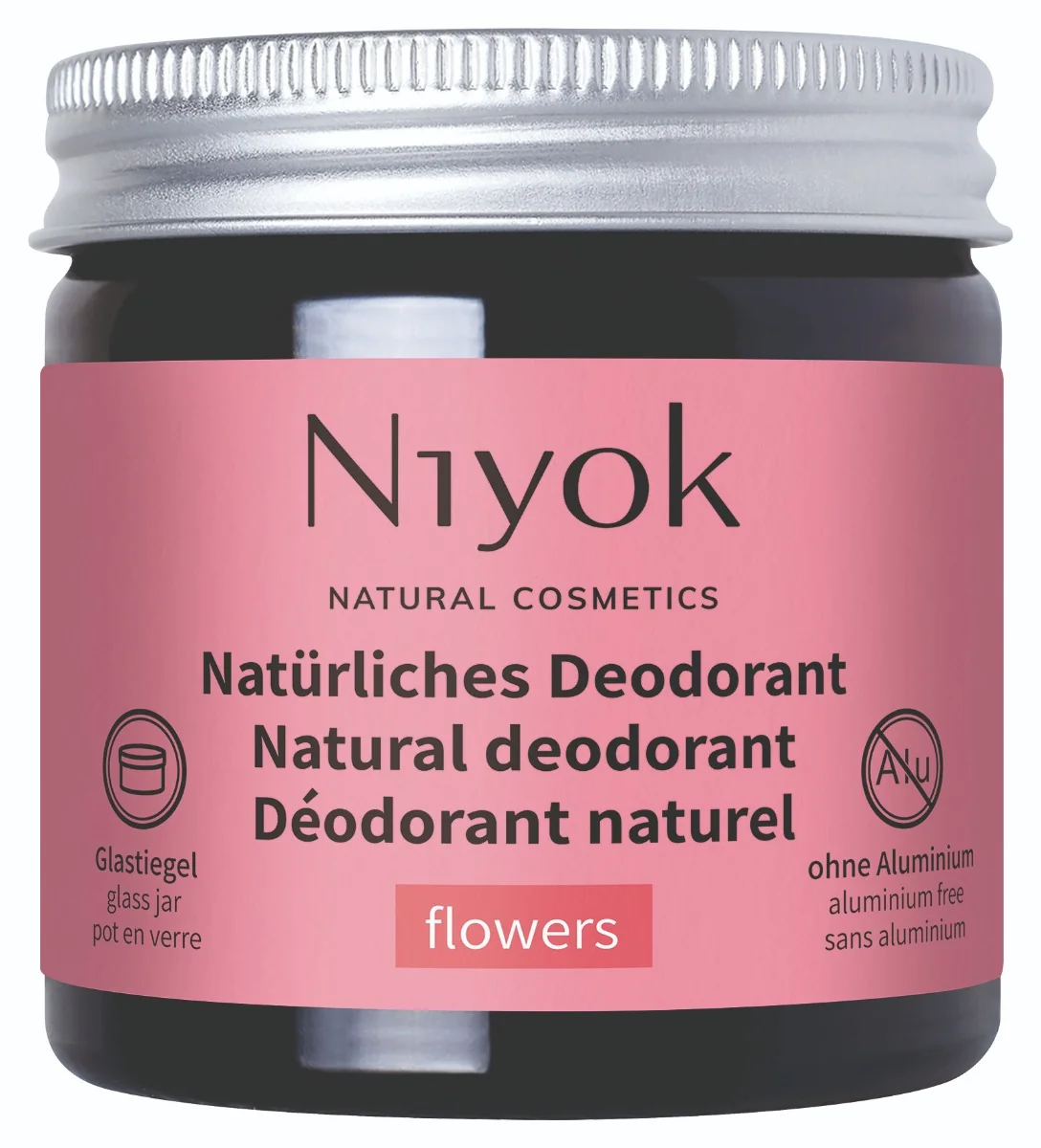 Deodorant crema 100% natural cu aroma florala, 40ml, Niyok