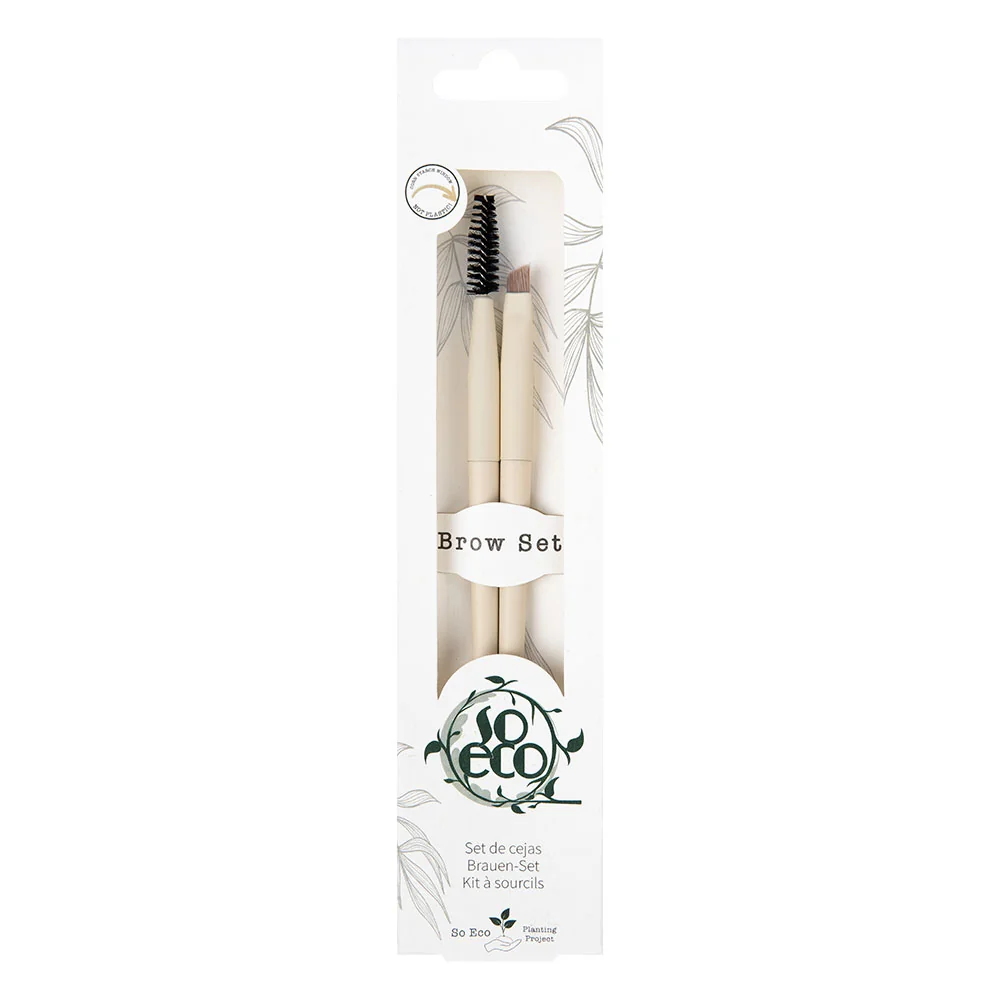 Set 2 pensule ecologice pentru sprancene, 1 bucata, So Eco 