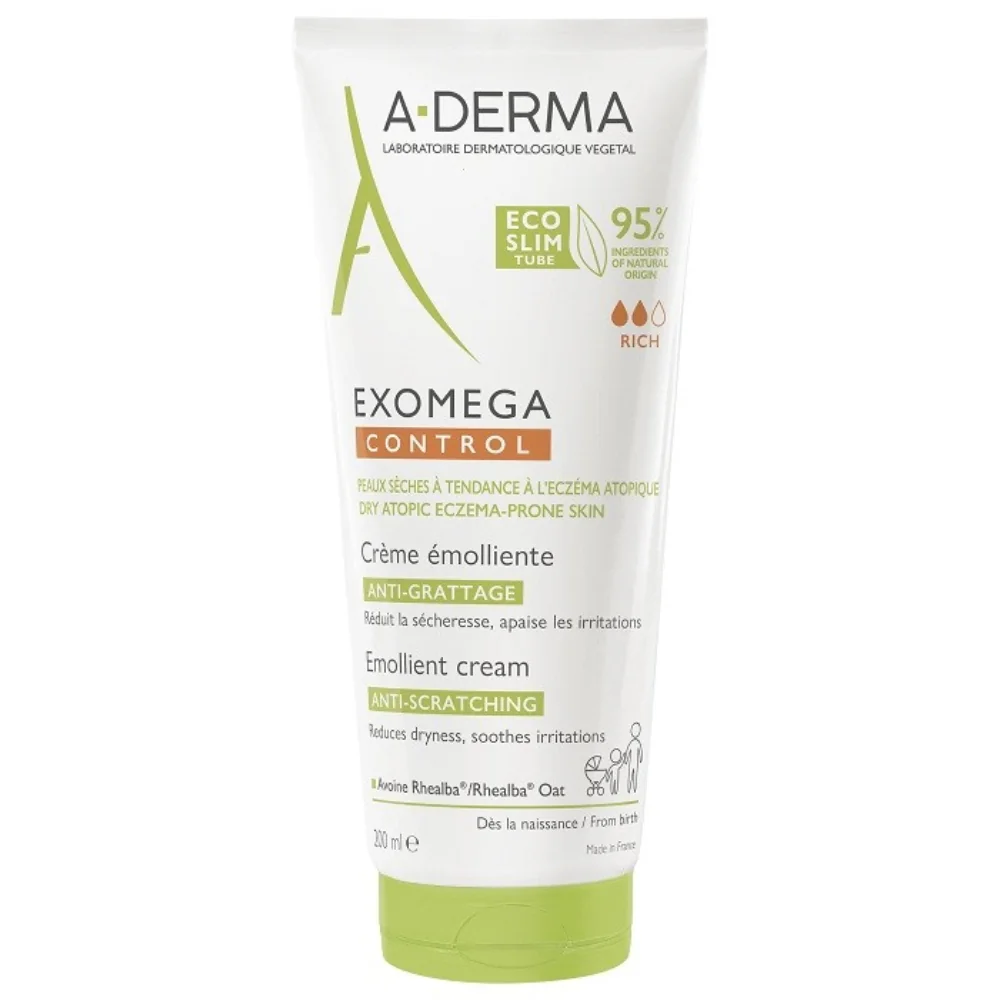 Crema emolienta Exomega Control, 200ml, A-derma