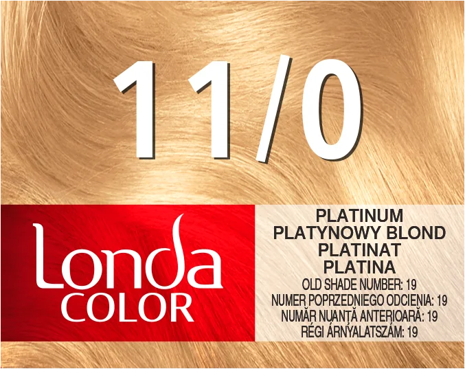 Vopsea de par permanenta 11/0 Blond Platinum, 110ml, Londa