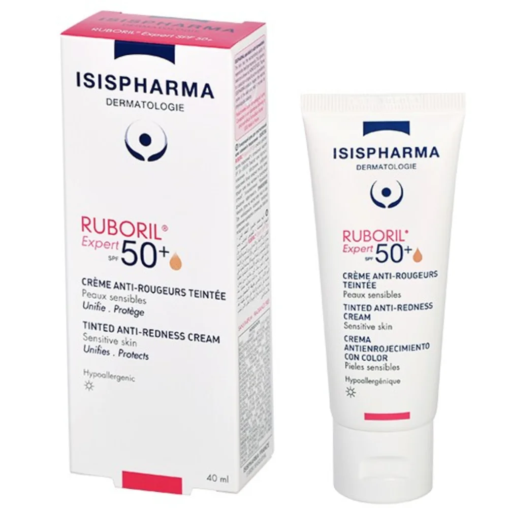 Crema colorata Ruboril 50+ Expert SPF 50, 40ml, Isis Pharma
