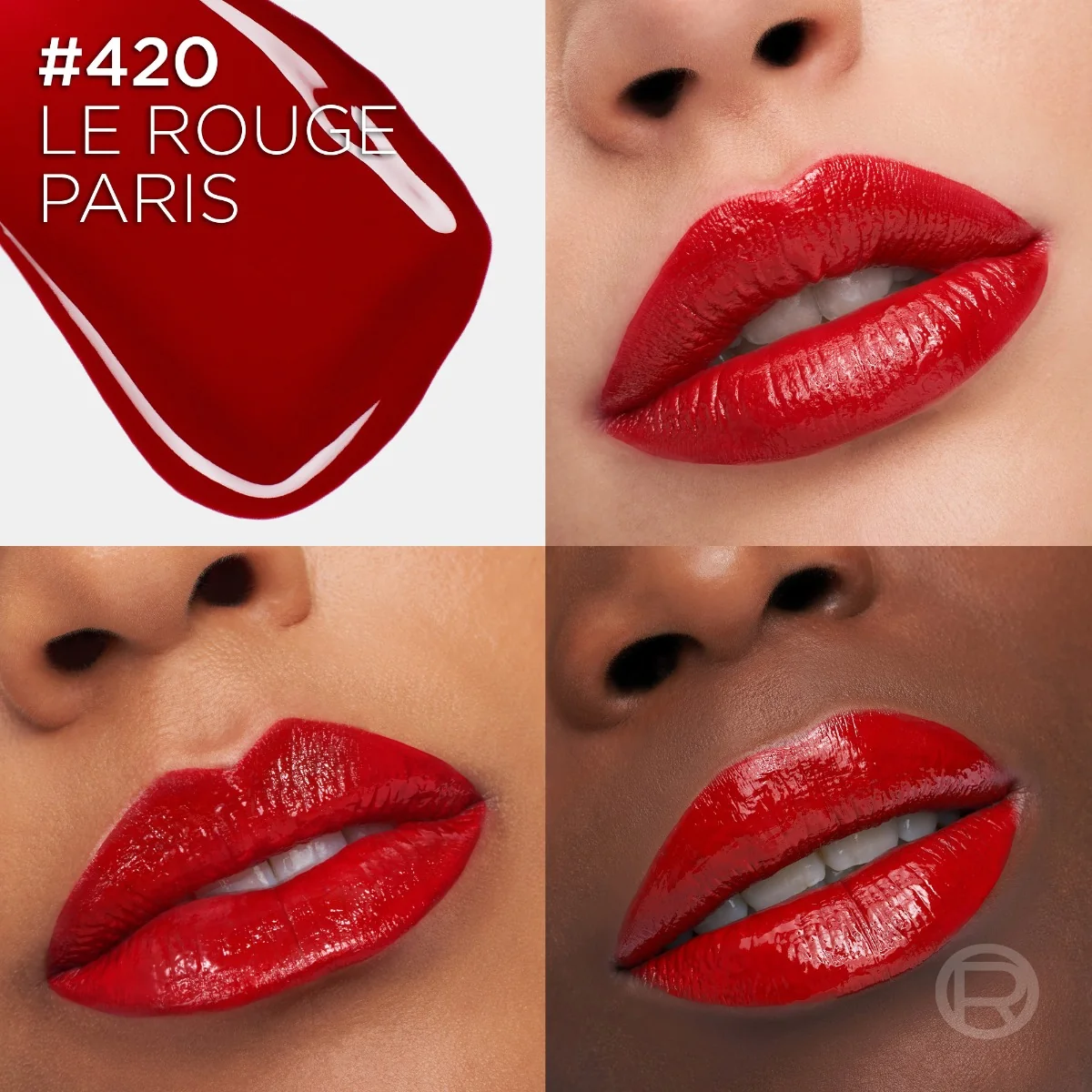 Ruj lichid cu stralucire de lac Infaillible Laque Resistance 420 Rouge Paris, 4.3ml, L'Oreal Paris