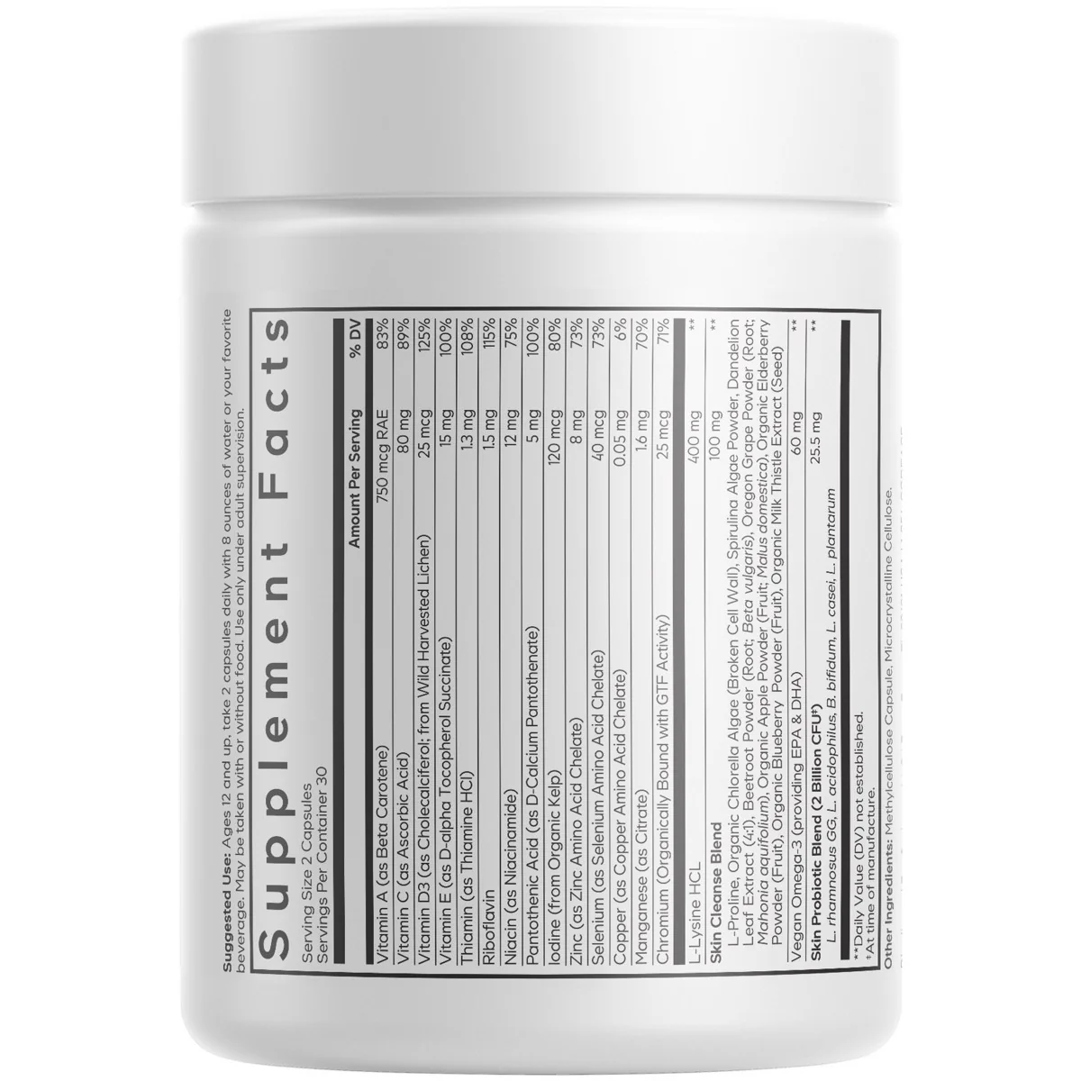 Complex de multivitamine pentru adolescenti Teen Clearface CodeAge, 60 capsule, GNC