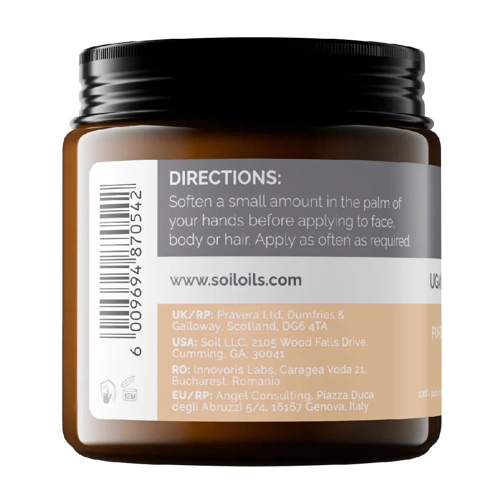 Unt de Shea Fair Trade Pur Inodor 100% Organic, 100ml, Soil
