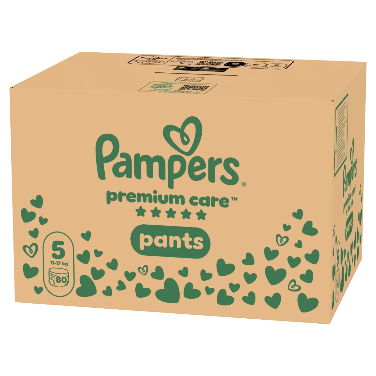 Scutece-chilotel Premium Care Pants XXL Box Marimea 5 pentru 11-17 kg, 80 bucati, Pampers