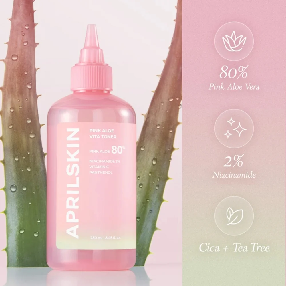 Toner facial Pink Aloe Vita, 250ml, Aprilskin