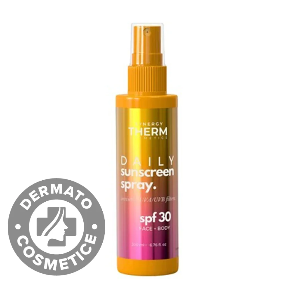 Spray cu textura lejera SPF30 Daily Sunscreen, 200ml, Synergy Therm