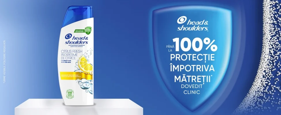 Sampon Head & Shoulders Citrus Fresh pentru protectie impotriva matretii si prospetime cu parfum de citrice.