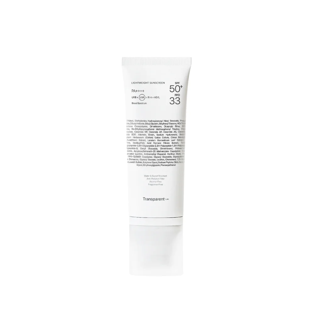 Lightweight sunscreen cu SPF50+ rezistenta la apa, 100ml, Transparent Lab 