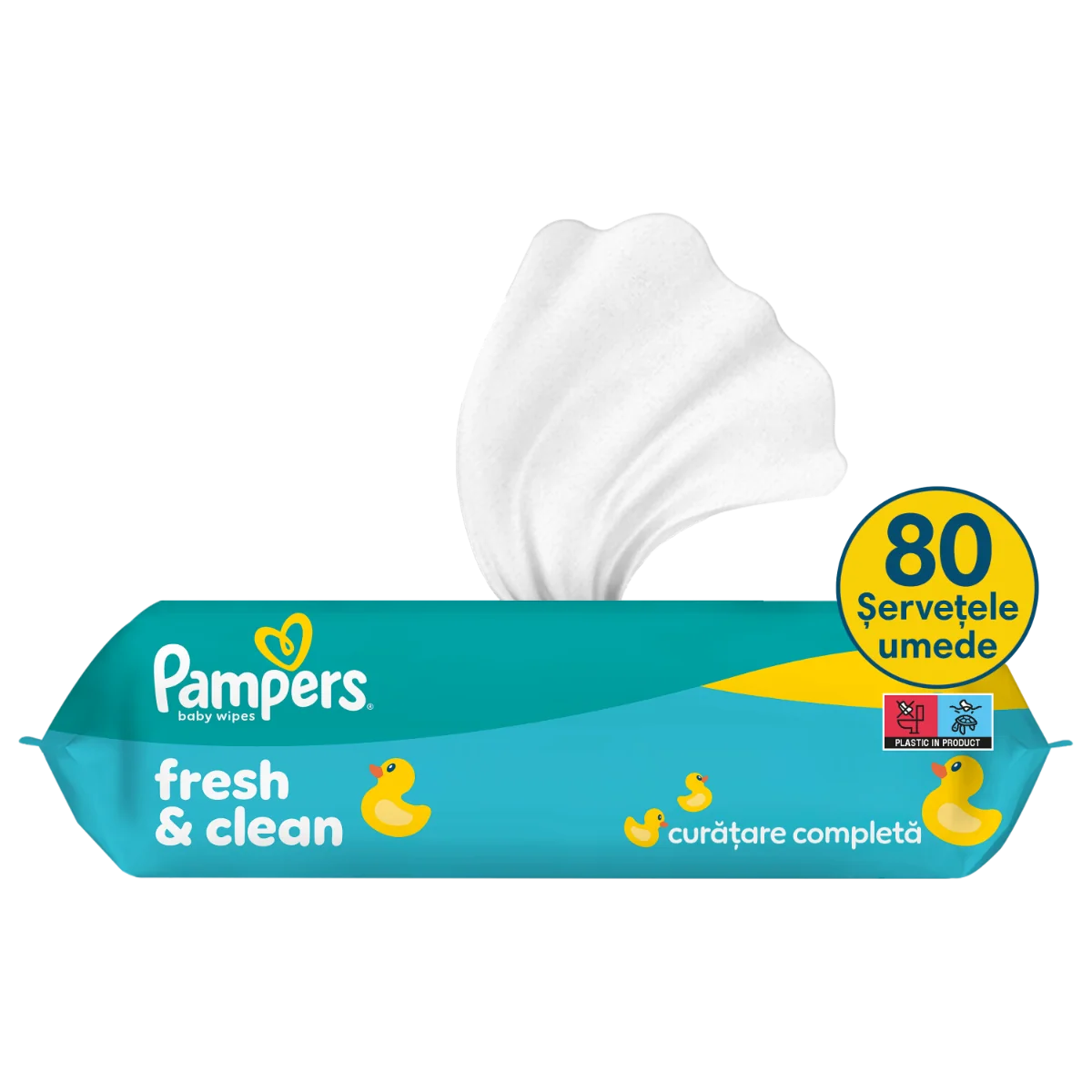 Servetele umede Fresh Clean, 80 bucati, Pampers