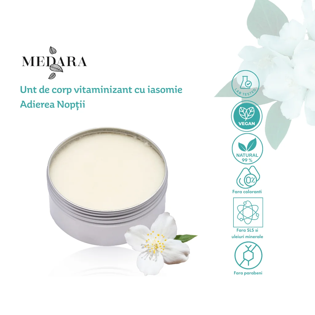Unt de corp vitaminizant cu iasomie Adierea Noptii, 150ml, Medara