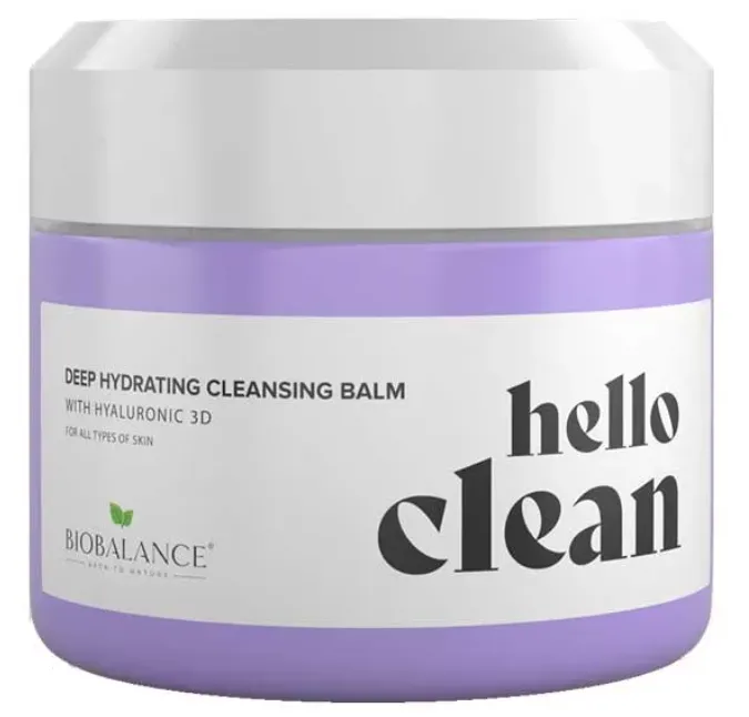 Balsam de curatare faciala 3 in 1 cu acid hialuronic Hello Clean, 100ml, Bio Balance