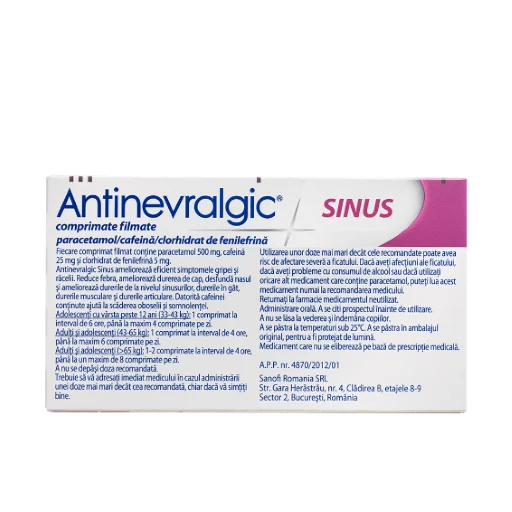 Antinevralgic Sinus, 12 comprimate, Sanofi
