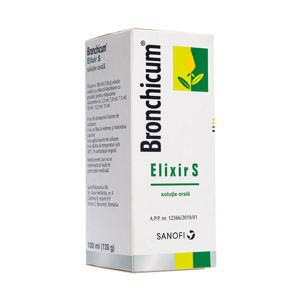 Bronchicum Elixir S solutie orala, 100ml, Sanofi