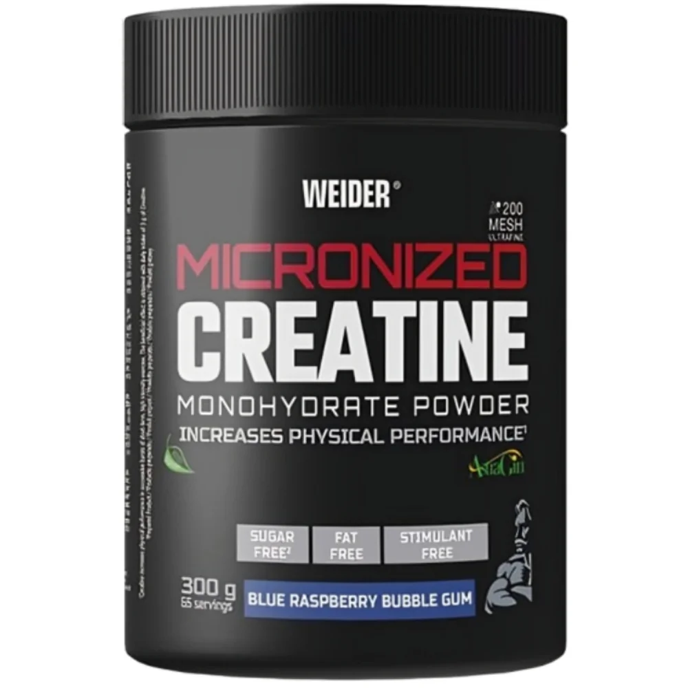 Creatina monohidrata cu aroma de blue raspberry 200 Mesh, 300g, Weider