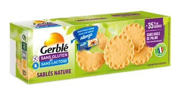 Biscuiti natur fara gluten si lactoza, 120g, Gerble Expert Dietetic