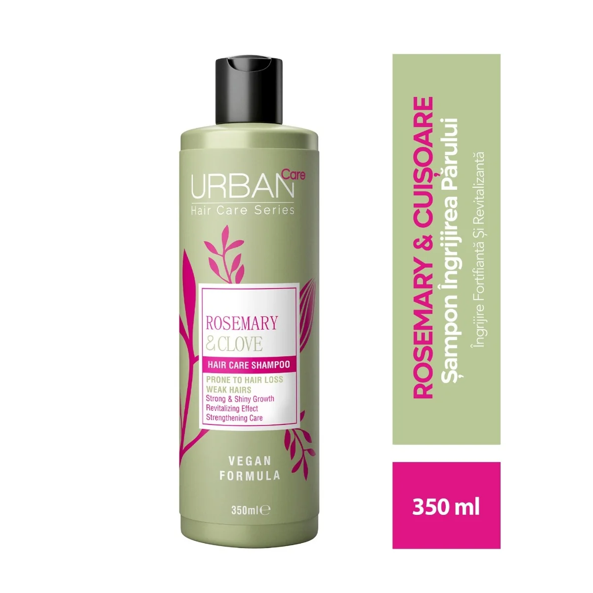 Sampon fortifiant cu Rozmarin si Cuisoare, 350ml, Urban Care