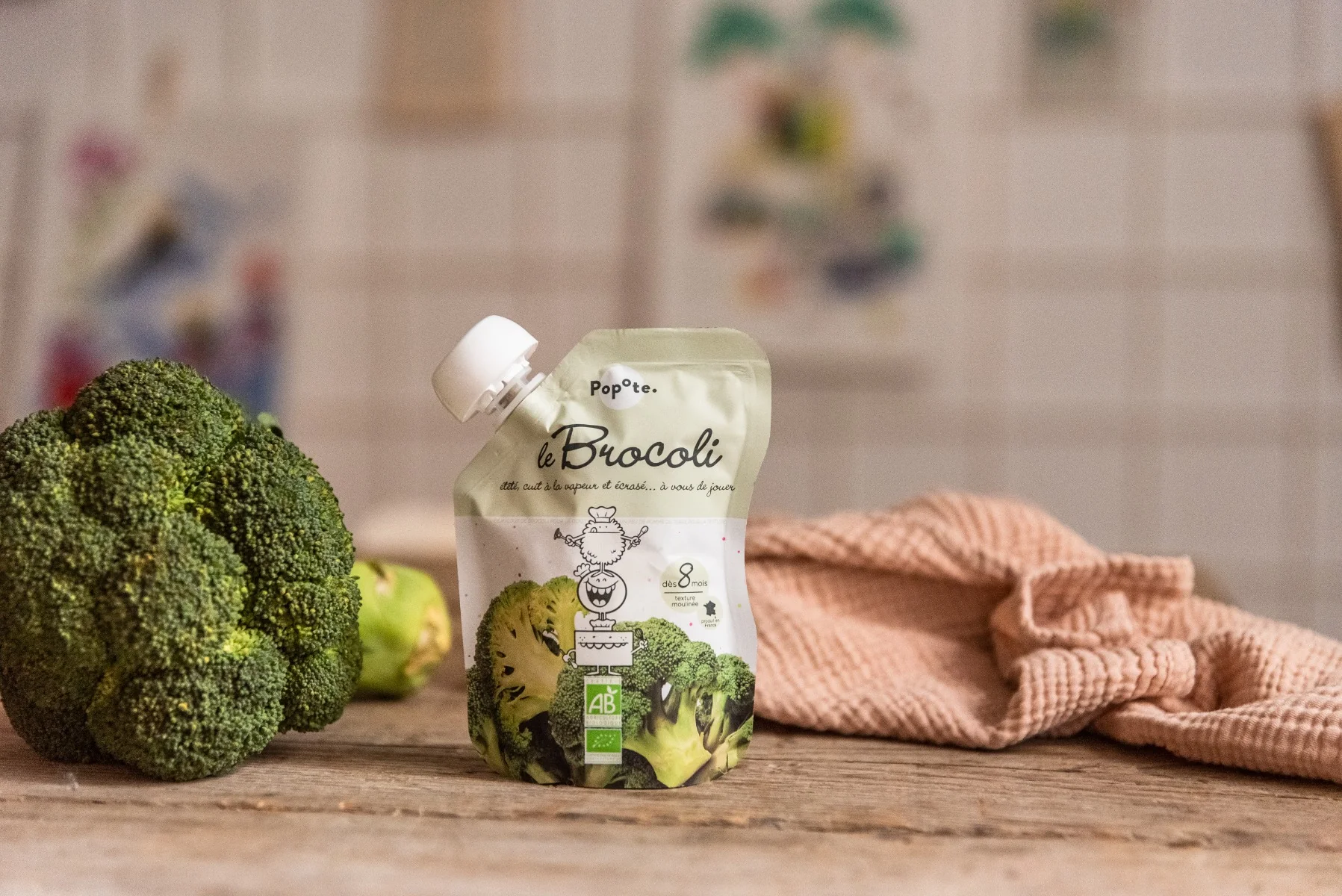 Piure cu Brocoli 4-6 luni Bio, 120g, Popote