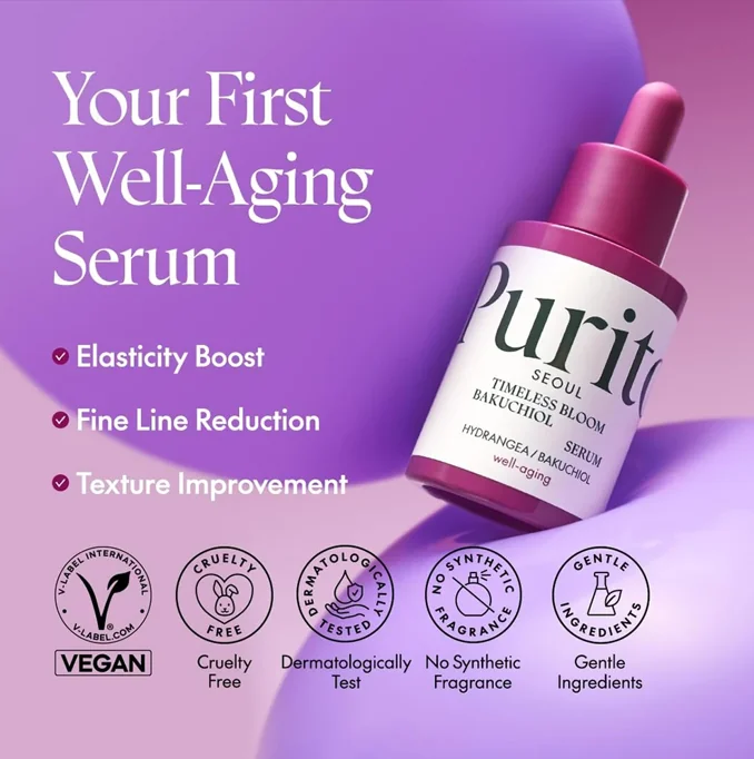 Serum anti-ageing Timeless Bloom Bakuchiol, 30ml, Purito