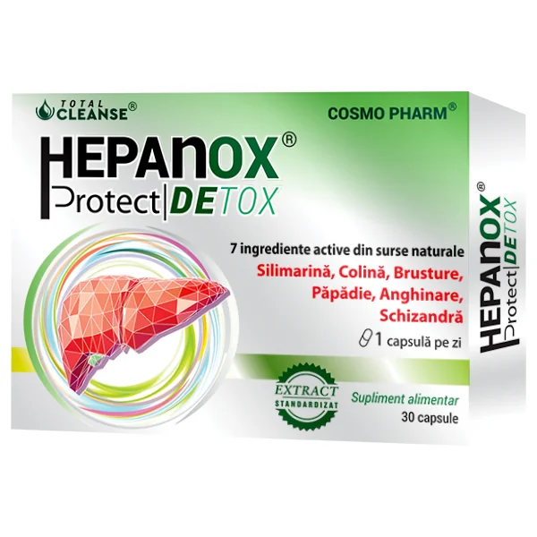 Hepanox Protect Detox, 30 capsule, Cosmopharm