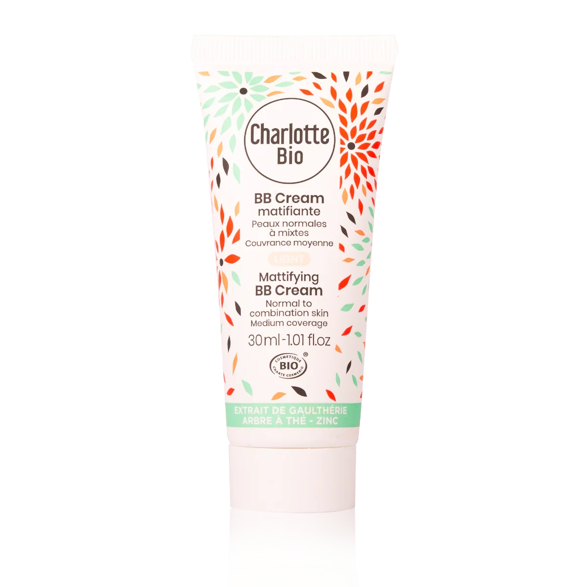 BB Cream bio matifiant pentru piele normala si mixta Light, 30ml, Charlotte Bio