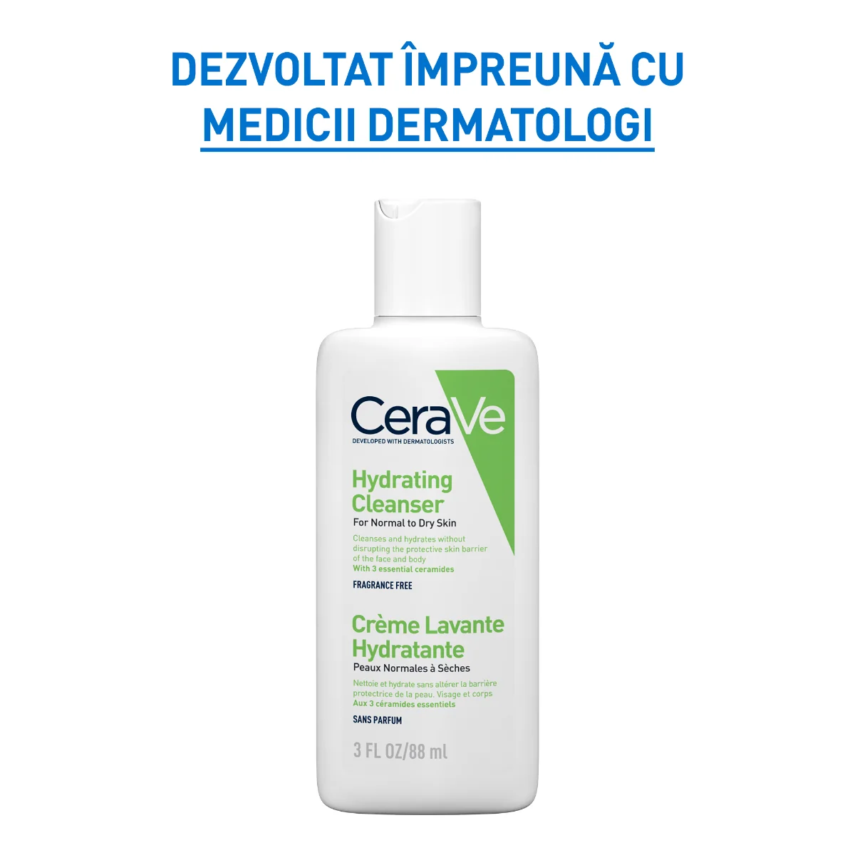 Gel de spalare hidratant piele normal-uscata Travel Size, 88ml, CeraVe