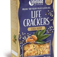 Lifecrackers cu seminte de chia si canepa raw Bio, 90g, Lifefood