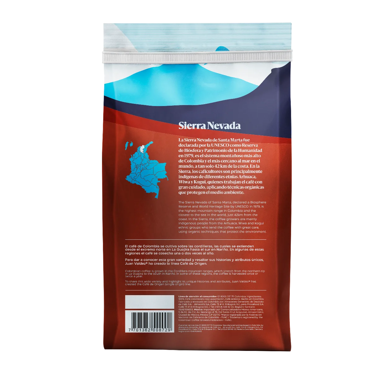 Cafea macinata Origine Sierra Nevada, 283g, Juan Valdez